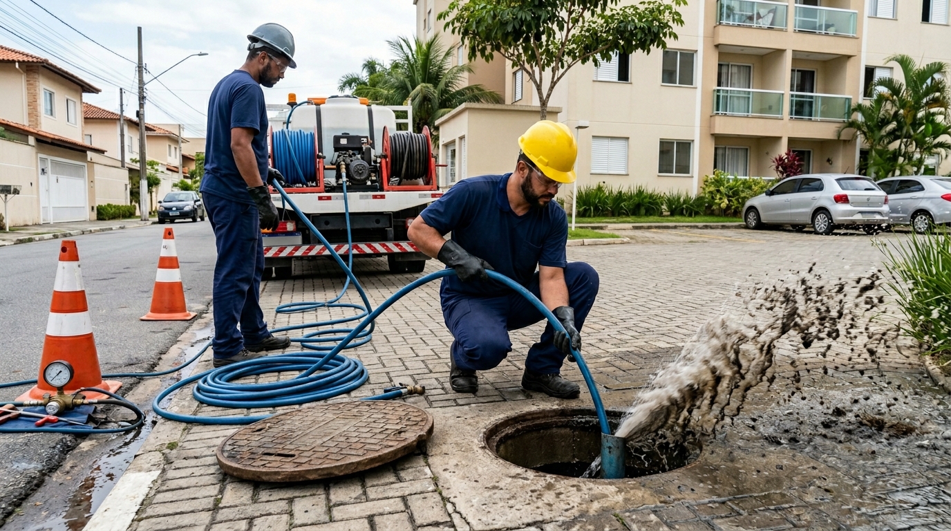 Desobstrução com Alta Pressão em São Gonçalo‑RJ