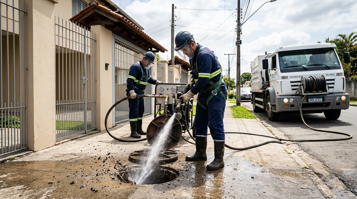 Limpeza de Tubulação com Hidrojato em São Gonçalo‑RJ